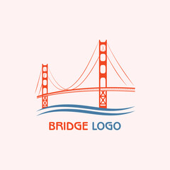 Bridge  Logo vector. Golden gate Bridge Logo vector art.
