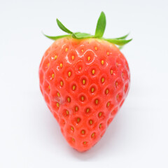 beautiful fresh red strawberry isolated on white background