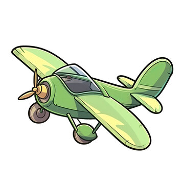 recommend clip art: Glider In Cartoon Style Stiker On White Background On Isolated Transparent Background, Png, Logo. Generative AI