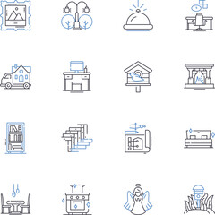 Planting roots line icons collection. Growth, Sustainability, Nurturing, Cultivation, Establishment, Grounding, Perseverance vector and linear illustration. Foundation,Endurance,Germination outline