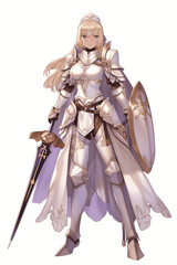 女性キャラクターの全身イラスト(AI generated image)