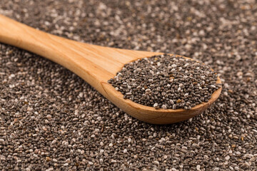 Chia seeds closeup