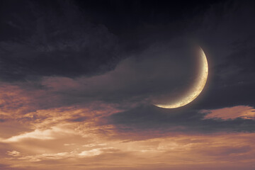 Obraz na płótnie Canvas The crescent moon