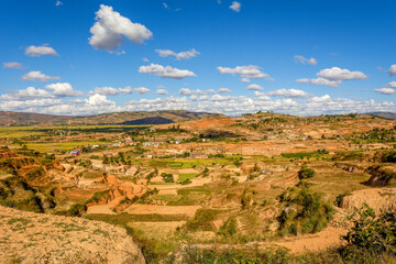 Paysage des hautes-terres de Madagascar
