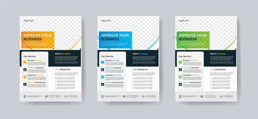 flyer. newest trendy creative corporate multipurpose minimal official business advertising magazine poster flyer with creative corporate trendy geometric shape template print design