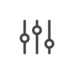 Equalizer control line icon