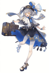 女性キャラクターの全身イラスト(AI generated image)