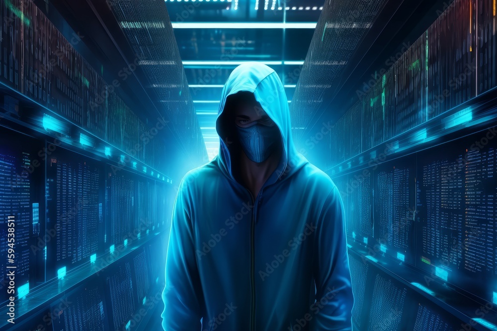 Poster anonymous hacker. generate ai