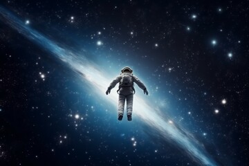 Fototapeta na wymiar Astronaut in starry space. Generate Ai