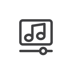 Music player line icon