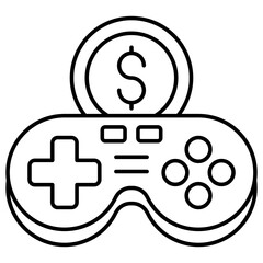 Modern design icon of gamepad
