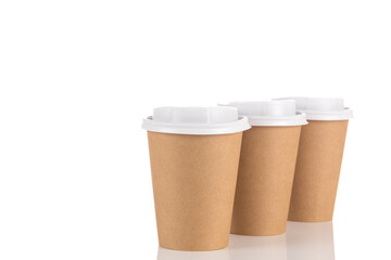 Empty Paper cups background