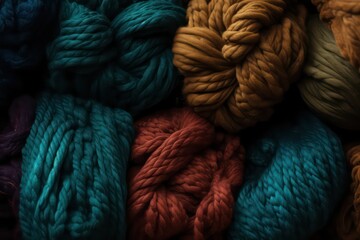Wool texture wallpaper in different colors. Generative AI.
