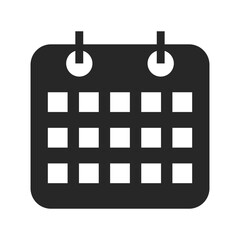 Calendar silhouette icon. Schedule. Date. Vector.