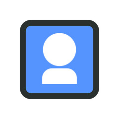 Flat design user icon. Account. Vector.