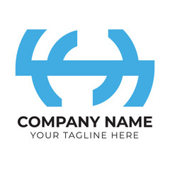 Creative minimalist abstract business logo design template