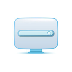 Search bar template for website in computer. Vector
