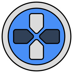 Editable design icon of control buttons