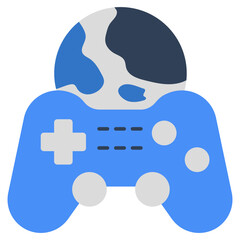 Modern design icon of global gaming 