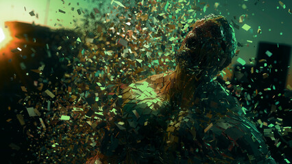 digital image representing human extinction