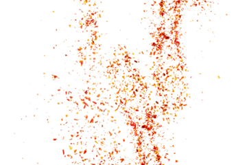 Cayenne pepper isolated on white background,Flying Cayenne pepper.