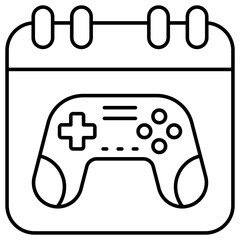 Modern design icon of game schedule 