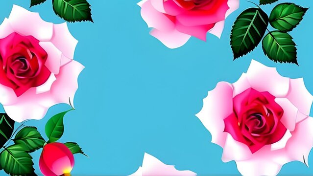 rose floser illustration Generative AI