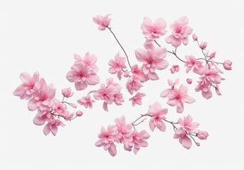 Naklejka premium pink cherry blossom isolated
