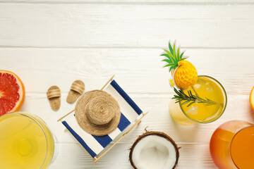 Drinks, fresh summer drink for refreshing, summer vibes concept