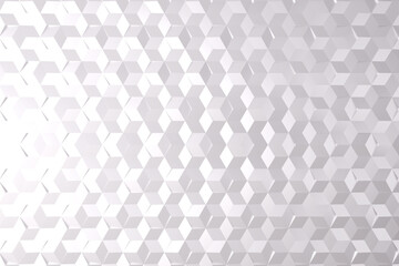 Silver seamless hexagon background, Abstract geometric seamless pattern design, 3d rendering
