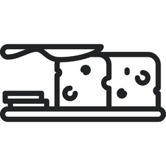 Butter outline icons. Vector illustration. Isolated icon suitable for web, infographics, interface and apps.