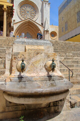 Antique taps for water in the city of Tarragona.