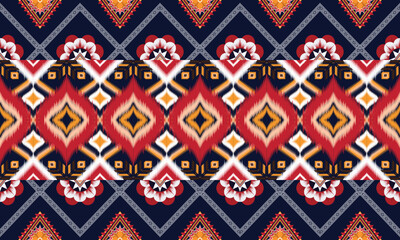 Geometric ethnic pattern vector background. seamless pattern traditional,Design for background, wallpaper, Batik, fabric, carpet, clothing, wrapping, and textile. Colorful ethnic pattern illustration