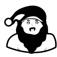 Mr. Claus silhouette. Santa father figure silhouette