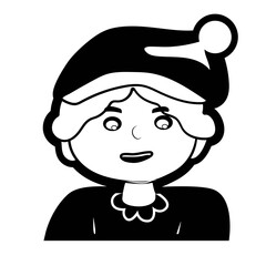 Mrs. Claus silhouette