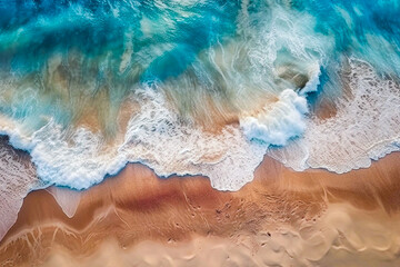 Fototapeta premium Natural view of the beach and sea design. Abstract 3d illustration. Generated AI