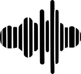 black sound beckon icon, simple frequency flat design, digital infographic pictogram vector for app ad logotype web website button ui ux interface elements isolate on white background