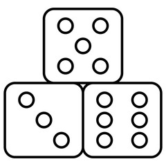 A flat design, icon of ludo dices