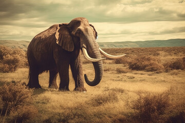 Fototapeta na wymiar Mammoth elder Elephant