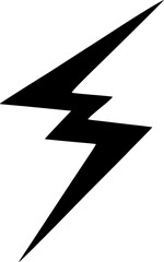 black individual lightning bolt line icon, simple flat design vector pictogram, infographic vector for app logo web website button banner ui ux interface elements isolate on white background