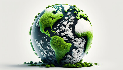 Earth day. Invest in our planet Saving water and world environmental protection concept.