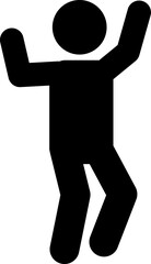 stick figure set, pictogram, sticman. dance, happy.