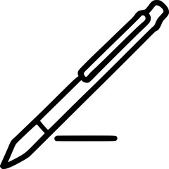 black individual pen line icon, simple outline write tool flat design pictogram, infographic vector for app logo web button ui ux interface elements isolate on white background