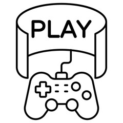Modern design icon of play video game