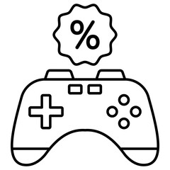 Modern design icon of game discount 