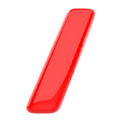 3d letter I red font 