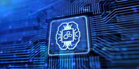 AI Artificial intelligence neural network machine learning. Innovation technology concept.