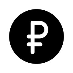ruble glyph icon