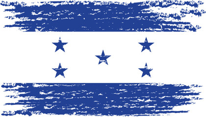 Brush stroke flag of HONDURAS