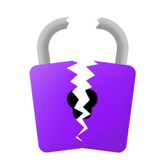 purple lock broken